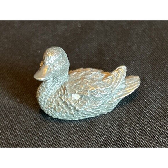 Royal Selangor 1994 Pewter  Ducks 54-7422 Flaw Missing Small Piece Of Pewter - Picture 2 of 10